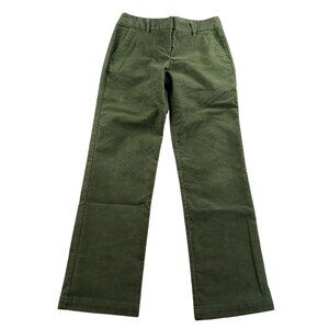 Izod Jeans Women Corduroy Pants Size 2 Stretch Straight Leg Green Casual Classic